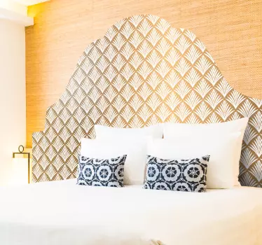 golden leaves headboard wall decal - TenStickers