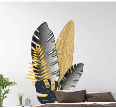Golden leaves Bedroom sticker - TenStickers