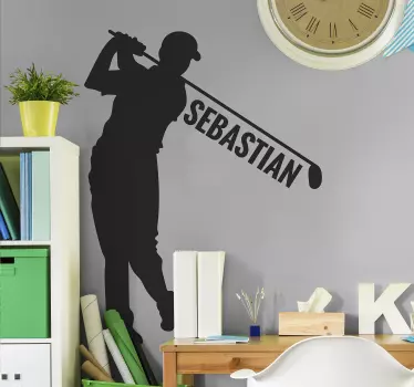 Golf Player Home Wall Sticker - TenStickers