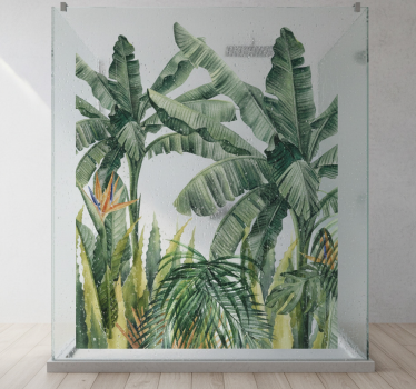 Graceful tropical trees illustration sticker - TenStickers