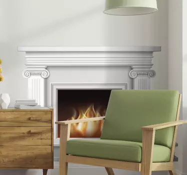 Greek Style Fireplace wall sticker - TenStickers