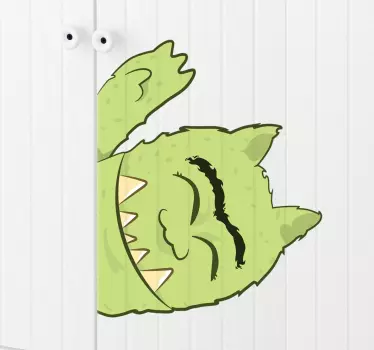 Green Monster Kids Sticker - TenStickers