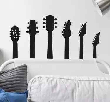 Guitar Nekcs Wall Sticker - TenStickers