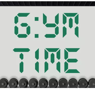 Gym time nonocolor text wall decor - TenStickers