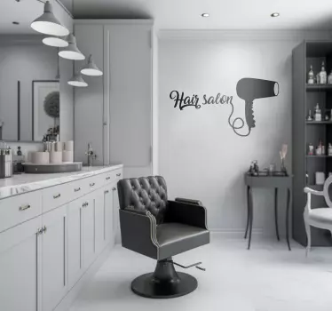 Hair salon silhouette wall sticker - TenStickers