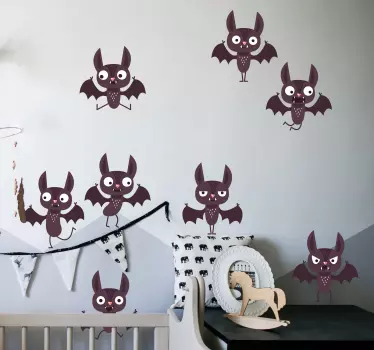 Halloween bats halloween wall sticker - TenStickers