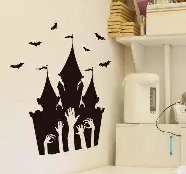 Halloween Castle Living Room Wall Decor - TenStickers