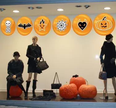 Halloween Round Stickers - TenStickers