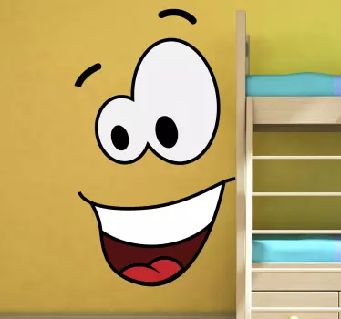 Happy Face Wall Sticker - TenStickers