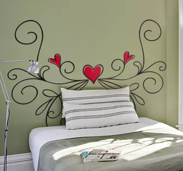 Heart ornamental valentine´s day  wall decal - TenStickers