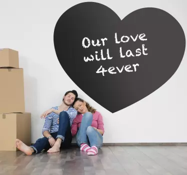 Heart Chalkboard Sticker - TenStickers