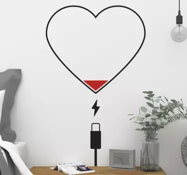 Heart charger Home Wall Sticker - TenStickers