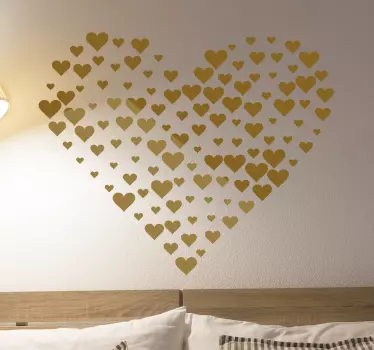 Heart of hearts love wall sticker - TenStickers