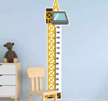 Height chart wall sticker crane height chart - TenStickers