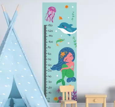 Height chart whale height chart decal - TenStickers