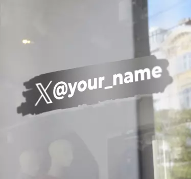 highlighted twitter symbol shop window sticker - TenStickers