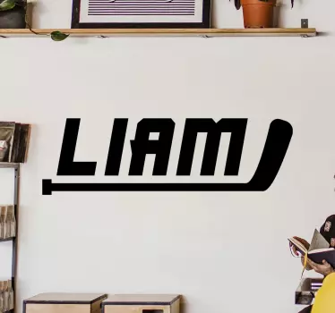 Hockey Name Design sports wall sticker - TenStickers