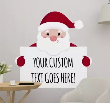 Holiday sticker joyful santa claus - TenStickers