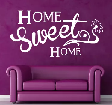 Home Sweet Home Wall Text Wall Decal - TenStickers