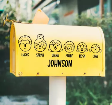 Home wall sticker custom family portrait - TenStickers