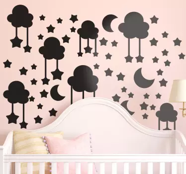 Honey on the clouds Childrens Bedroom Wall Sticker - TenStickers