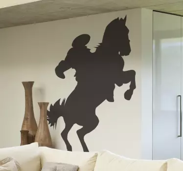 Horse Rider Silhouette Sticker - TenStickers