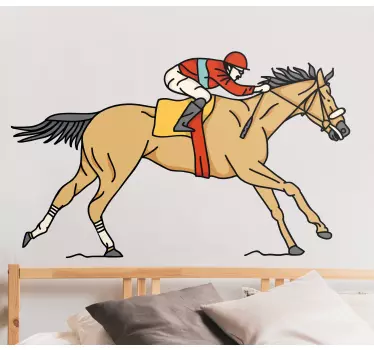 horse with a horse-rider wallpaper sticker - TenStickers