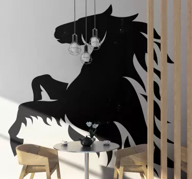 Horse with flames farm animal sticker - TenStickers