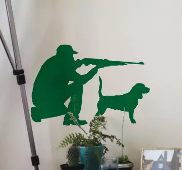 Hunter & Dog people decals - TenStickers
