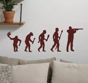 Hunting Evolution vinyl silhouette decal - TenStickers
