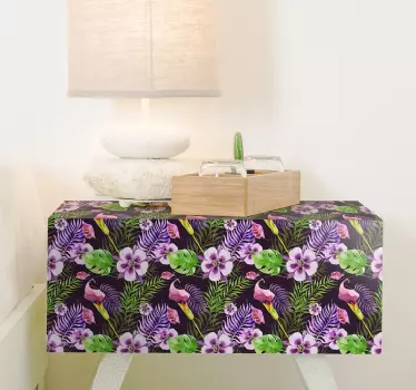 Ikea jungle flora furniture decal - TenStickers