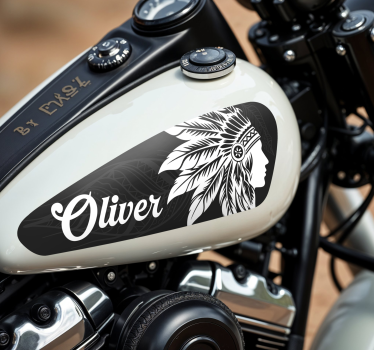 Indian Boss motorcycle sticker - TenStickers