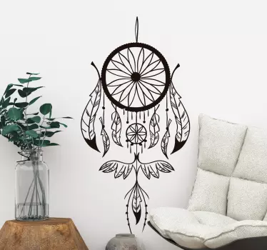 Indian dream catcher object wall decal - TenStickers
