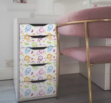Infant boys and girls pattern furniture decal - TenStickers