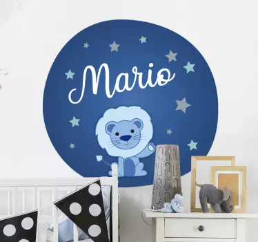 Infant lion illustration wall art - TenStickers