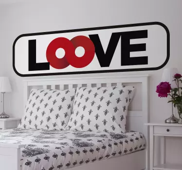 Infinity love headboard wall decal - TenStickers