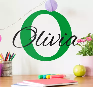 Initial and name alphabet wall sticker - TenStickers