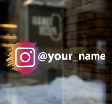Instagram social media logo  sign sticker - TenStickers