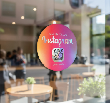 Internet sticker rainbow instagram qr code - TenStickers