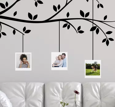 irregular tree with photos tree wall decal - TenStickers