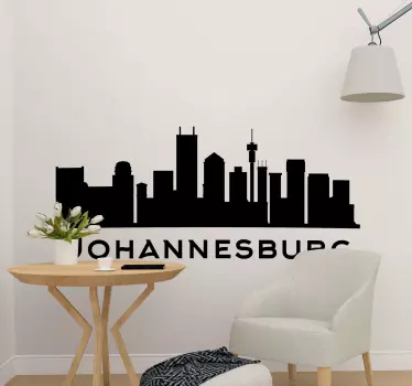 Johannesburg silhouette City Sticker - TenStickers
