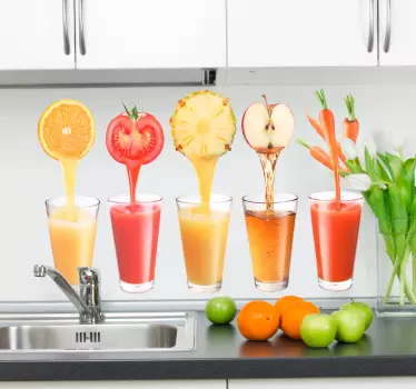 Kitchen wall sticker juices - TenStickers