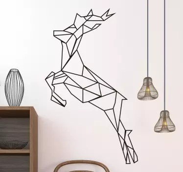 Jumping deer animal wall decor - TenStickers