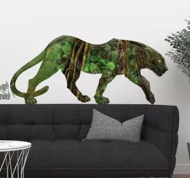 Jungle print panther wild animal sticker - TenStickers