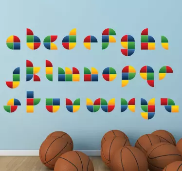 Kids Alphabet Pieces Sticker - TenStickers