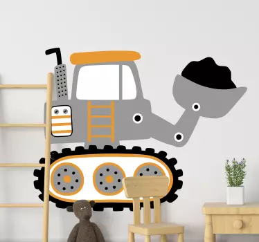 Kids bagger grey Kids Bedroom Wall Sticker - TenStickers