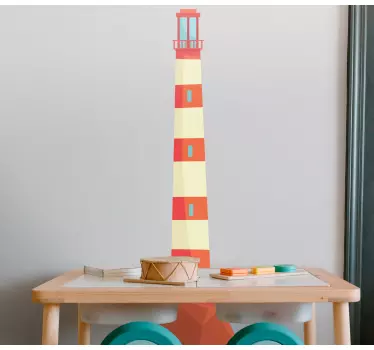 Kids long lighthouse  marine decal - TenStickers