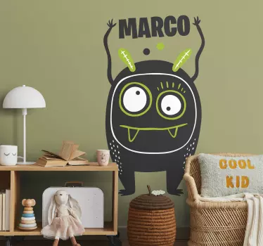 Kids Multiple Eyes Alien Wall Sticker - TenStickers