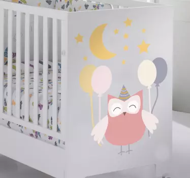 Kids Owl Party Kids Decal - TenStickers