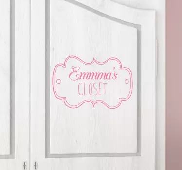 Kids Personalised Closet Decal - TenStickers